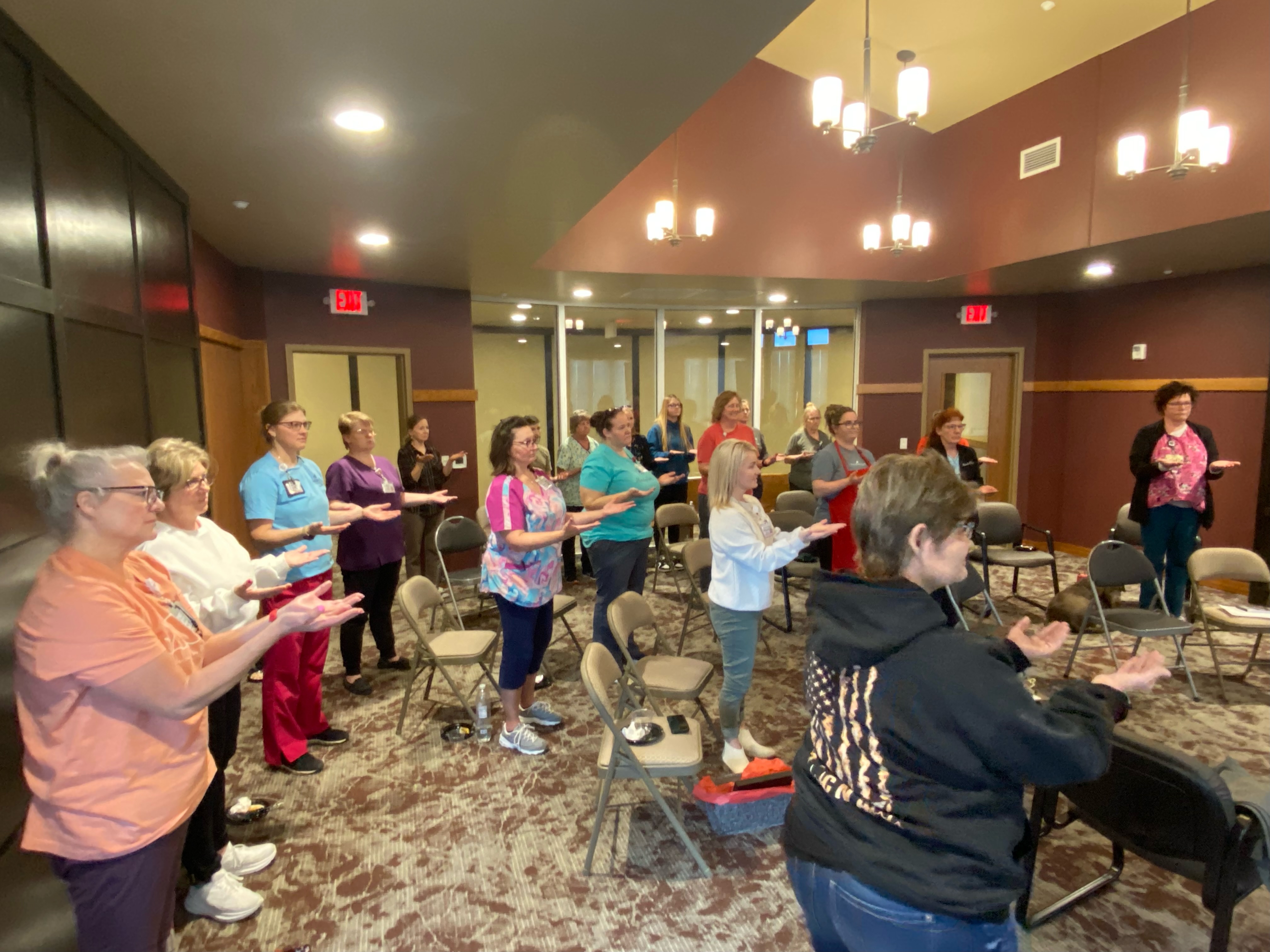picture of staff at blessing of the hands ceremony